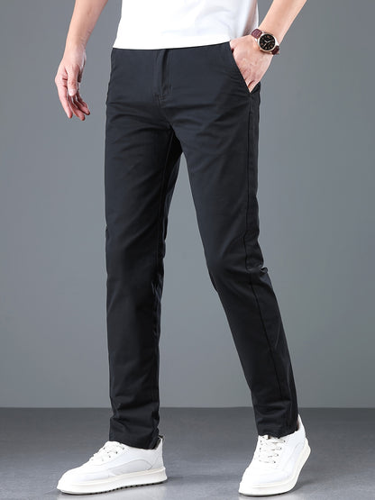Montarello Men's Slim Fit Work Trousers with Straight Leg