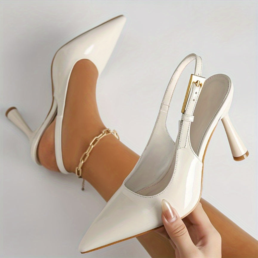 Montarello Chain Ankle Women's Stiletto Slingback Heels
