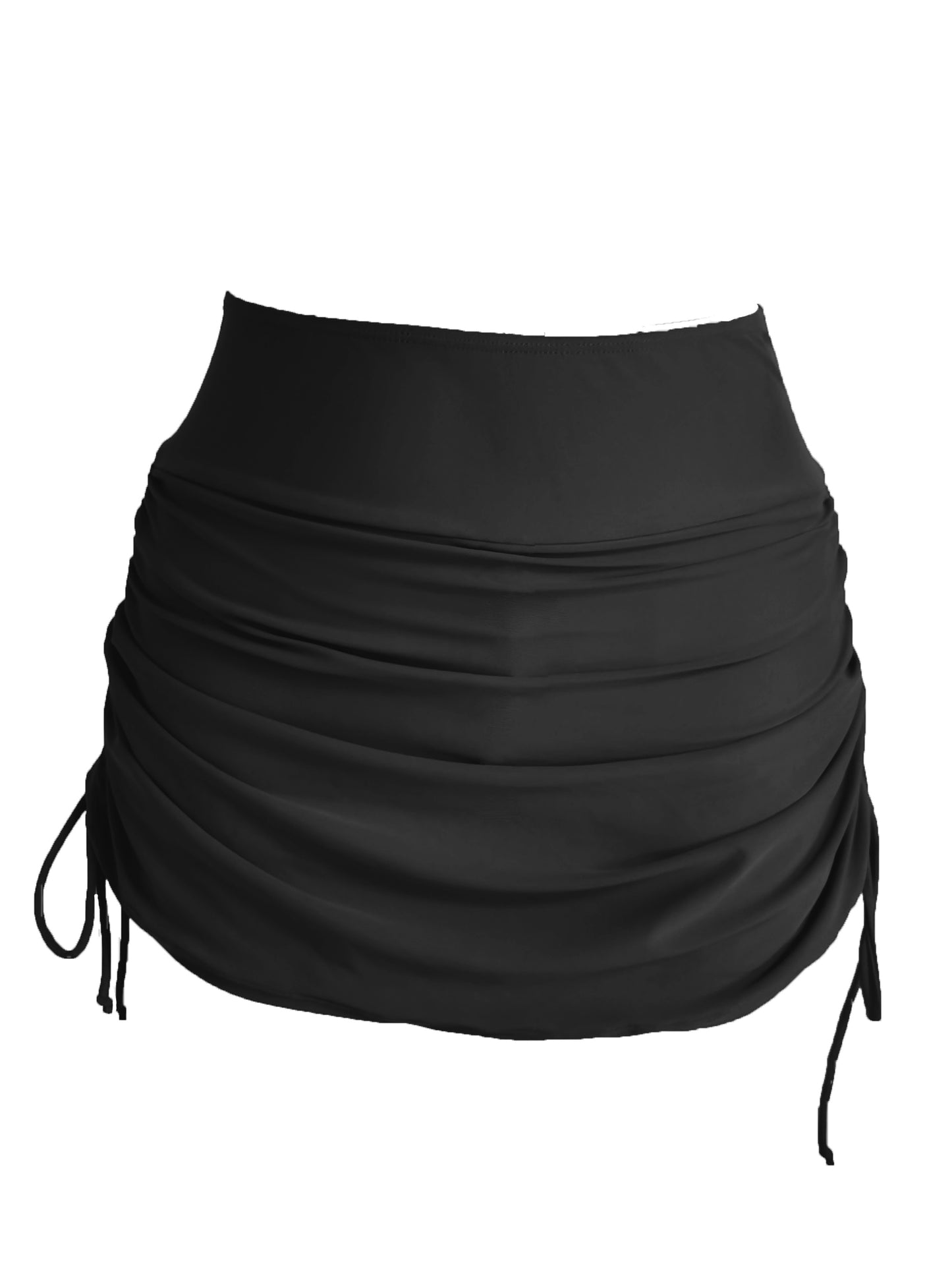 Montarello Women's High-Waisted Ruched Drawstring Swim Skirt