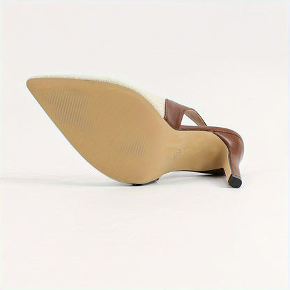 Montarello Two-Tone Women's Pointed Stiletto Heels