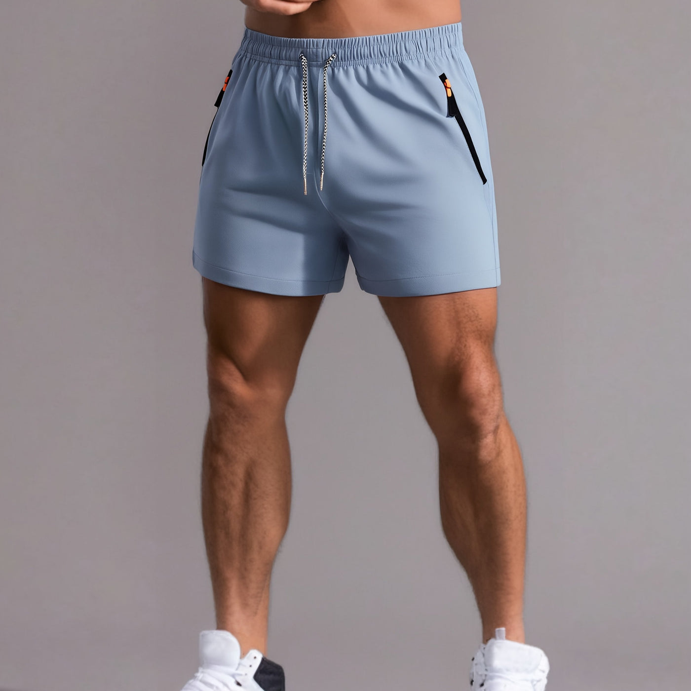 Montarello Men's Gym Shorts with Zip Pockets