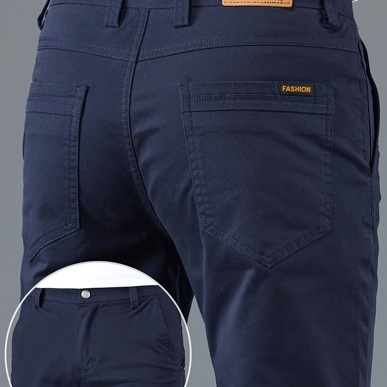 Montarello Men's Slim Fit Work Trousers with Straight Leg