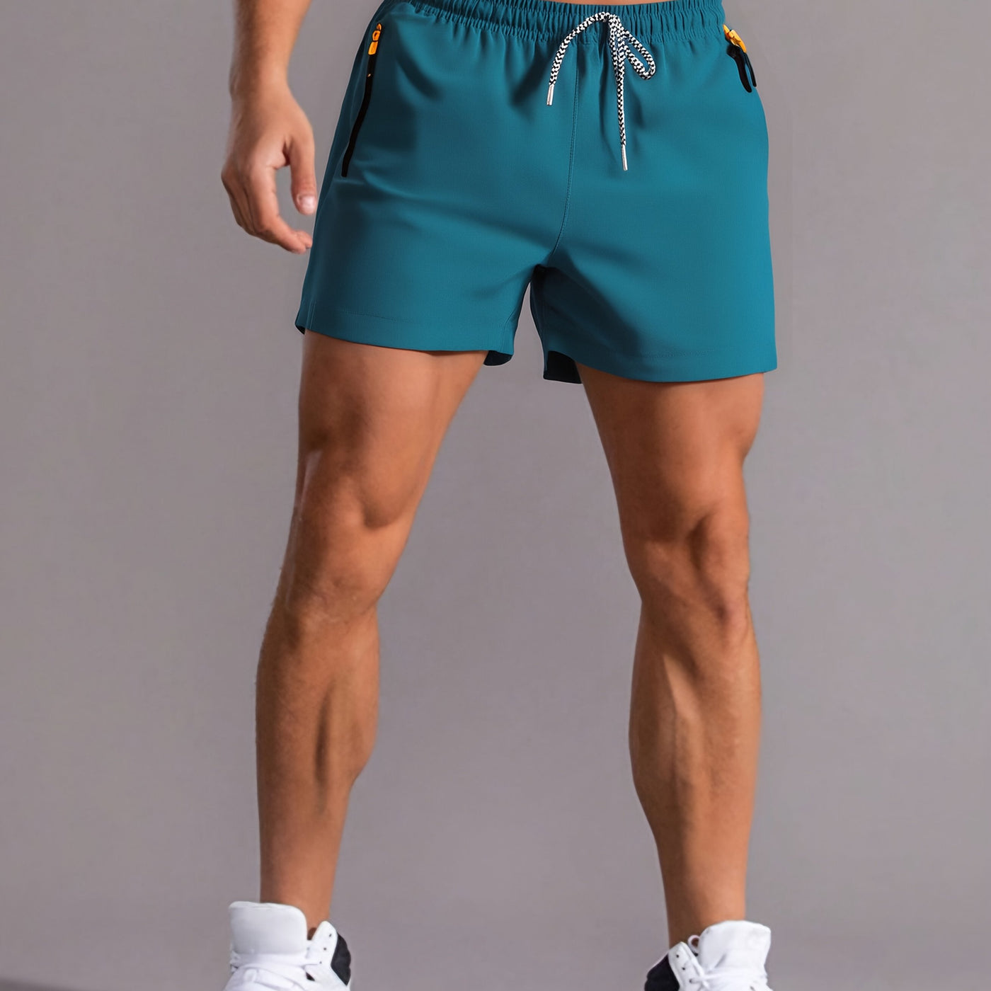 Montarello Men's Gym Shorts with Zip Pockets