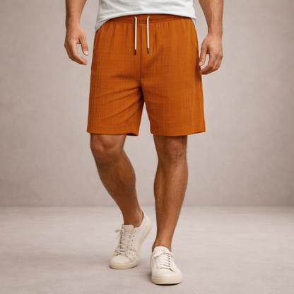 Shorts à cordon de serrage effet lin coupe régulière Montarello pour homme