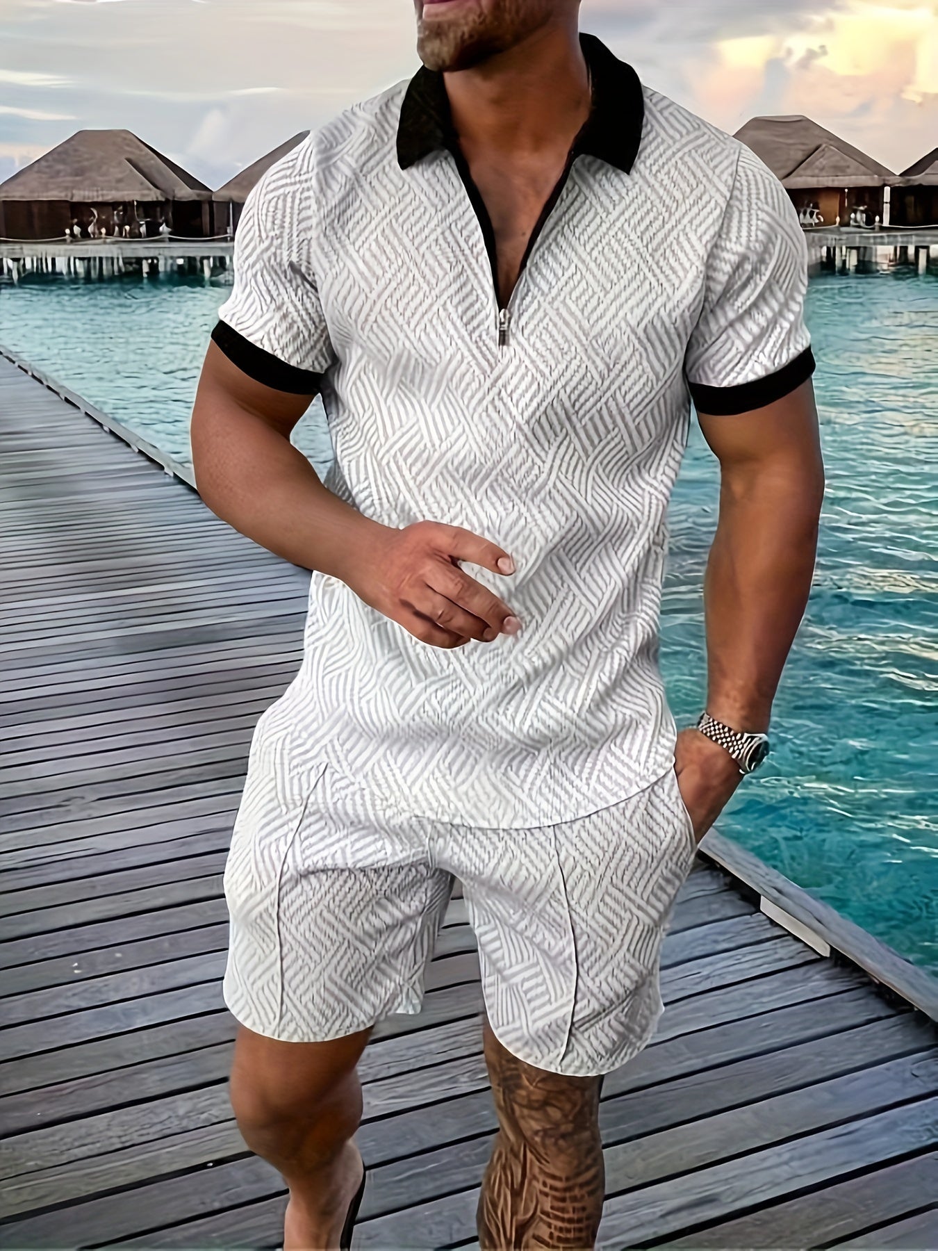 Montarello Men's Shirt & Shorts Set