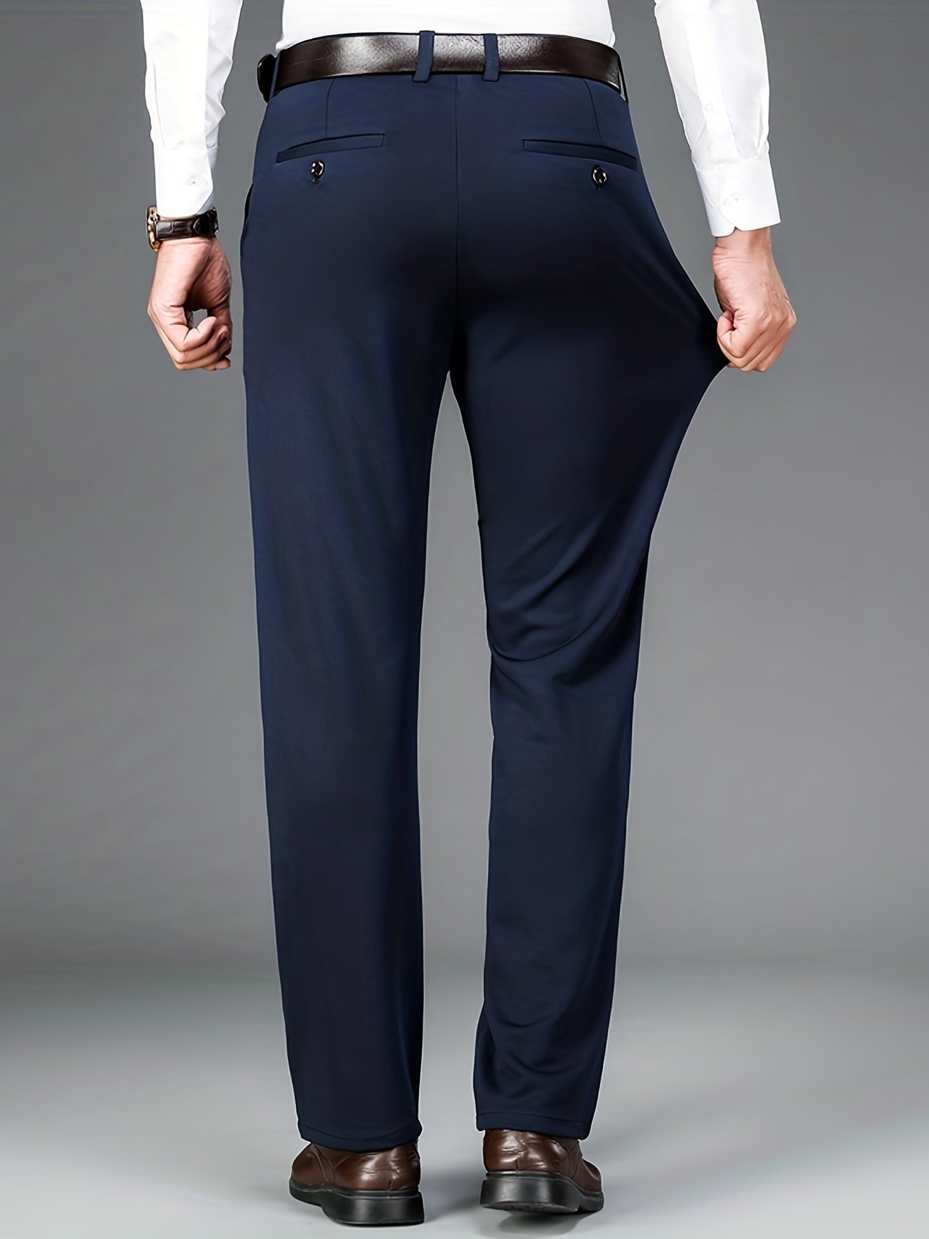 Montarello Men's Formal Trousers Straight Leg
