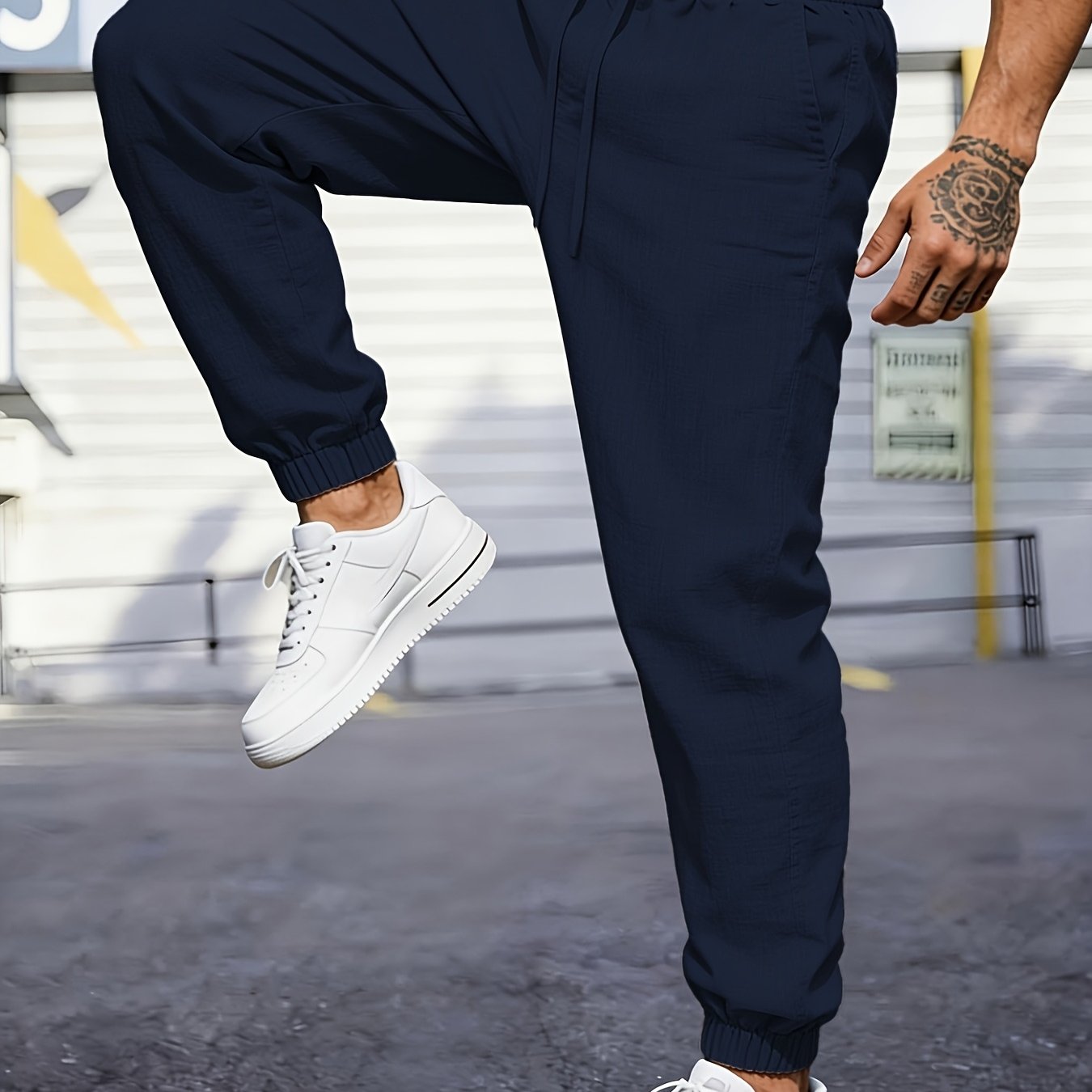 Montarello Linen-Look Men's Jogger Trousers