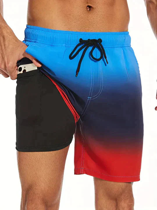 Montarello Men’s Compression-Lined Swim Shorts