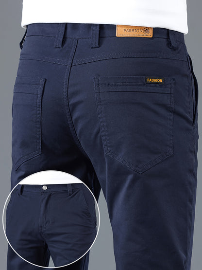 Montarello Men's Slim Fit Work Trousers with Straight Leg