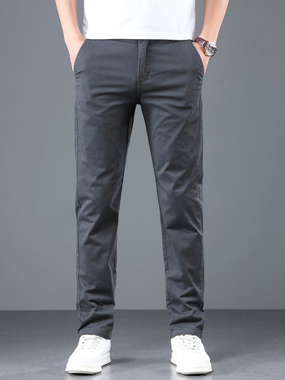 Montarello Men's Slim Fit Work Trousers with Straight Leg