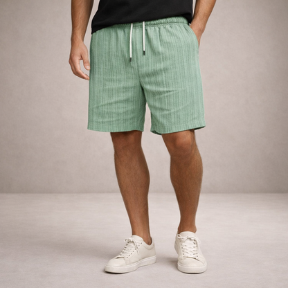 Shorts à cordon de serrage effet lin coupe régulière Montarello pour homme