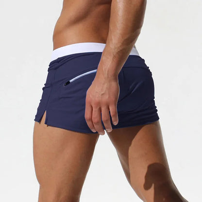 Montarello Men's Swim Trunks Quick-Dry Drawstring
