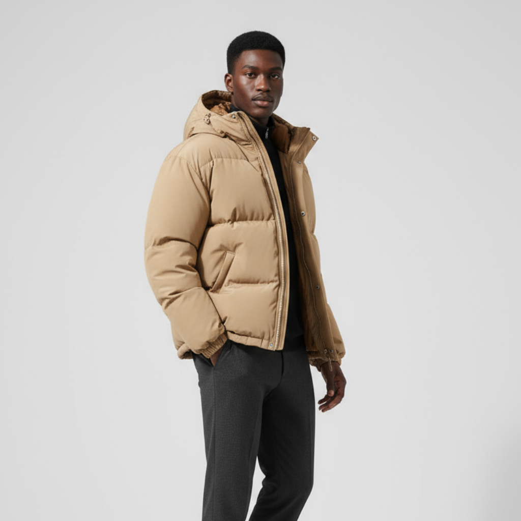 Montarello Men’s Quilted Puffer Winter Jacket