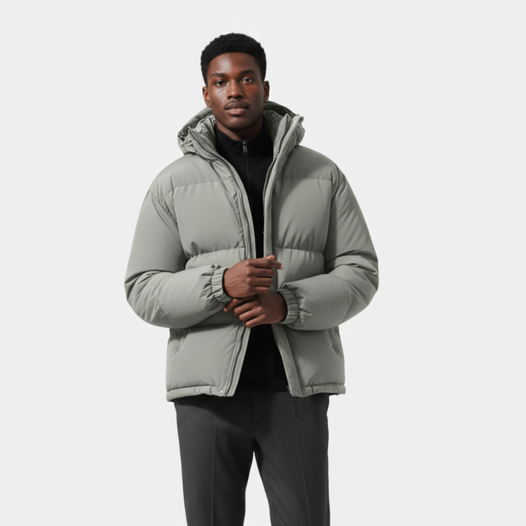 Montarello Men’s Quilted Puffer Winter Jacket