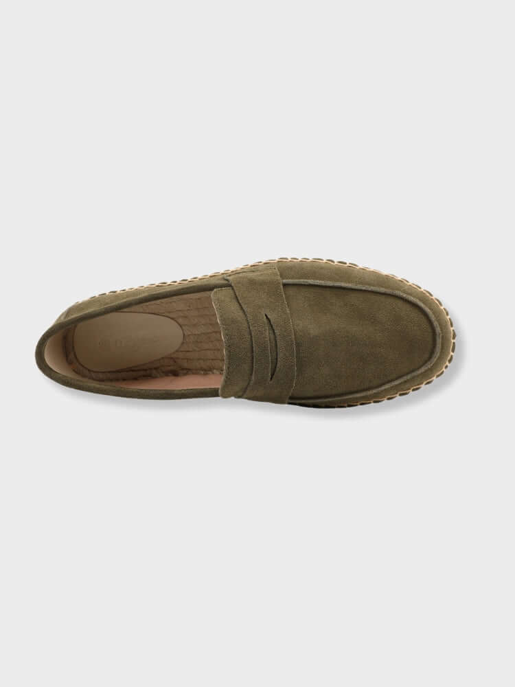 Montarello Men's Suede-Look Slip-On Espadrille Holiday Loafers