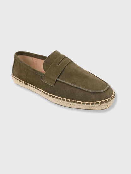Montarello Men's Slip-On Suede-Look Espadrille Summer Loafers