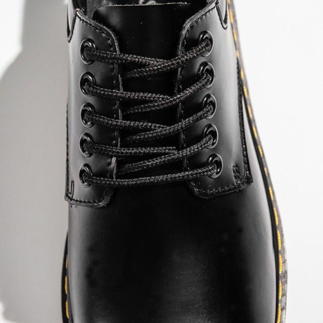 Montarello Men's Derby Shoes Chunky Lace-Up Leather-Look