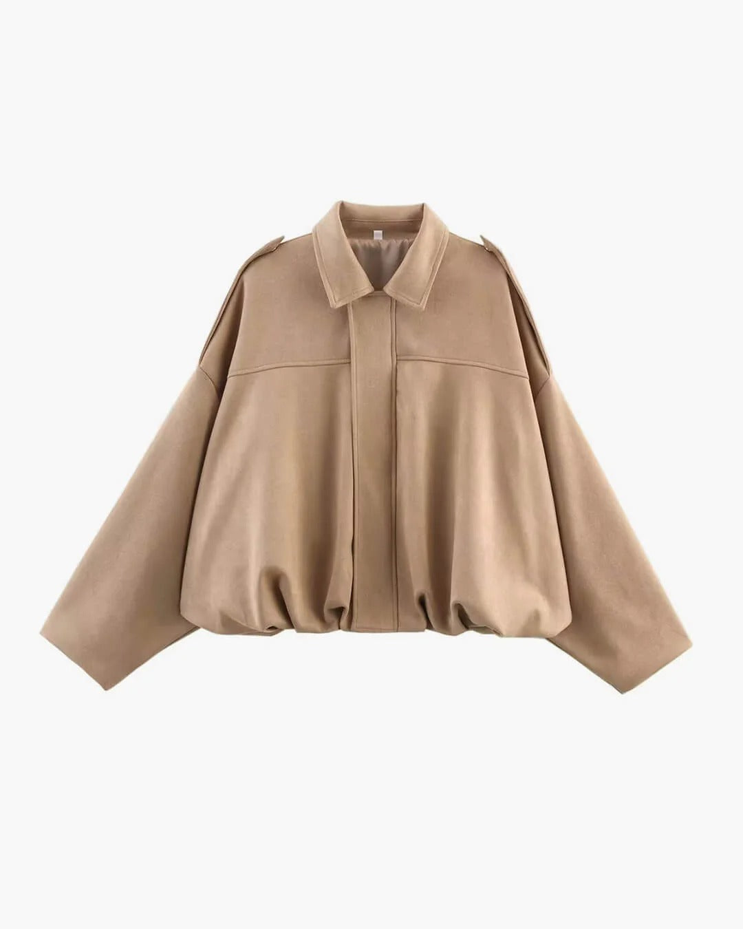 Montarello Women's Faux Suede Bomber Jacket with Collar