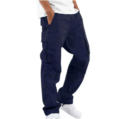 Montarello Men's Cargo Trousers with Drawstring Waist