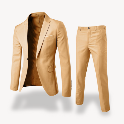 Montarello Men's Slim Fit 2-Piece Suit Set – Blazer & Trousers