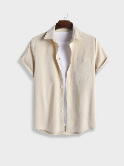 Montarello Linen-Look Men's 2-Piece Shirt & Shorts Set