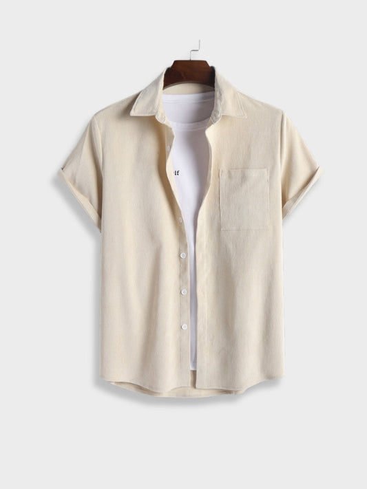 Montarello Linen-Look Men's 2-Piece Shirt & Shorts Set