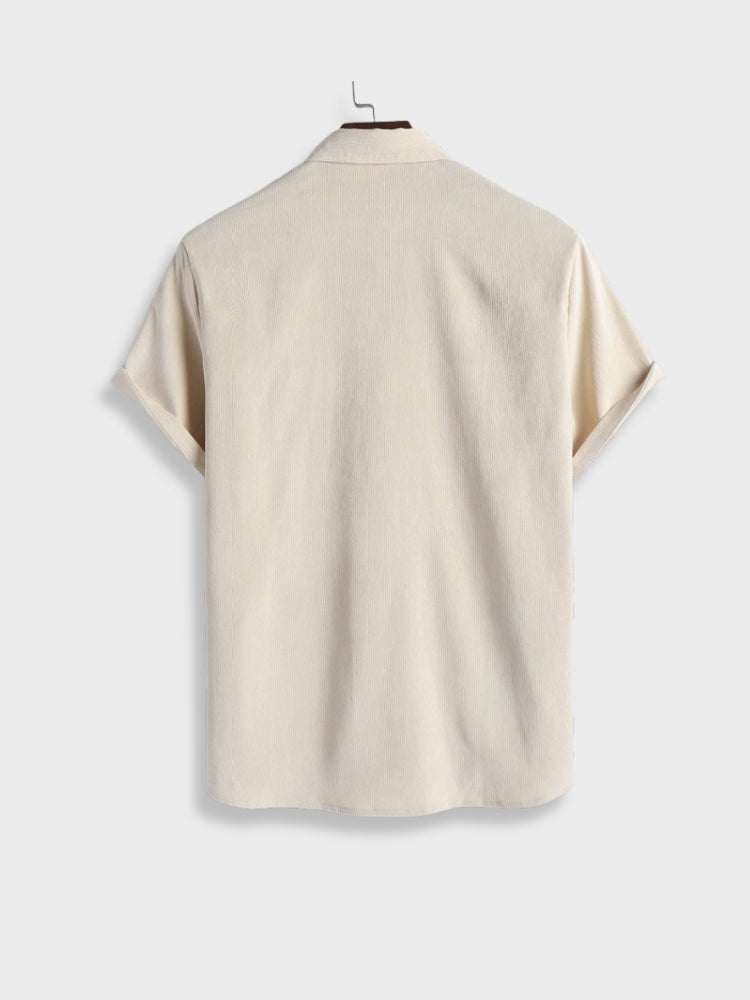 Montarello Linen-Look Men's 2-Piece Shirt & Shorts Set