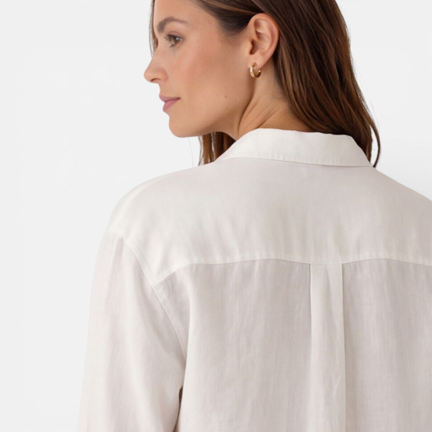 Montarello Women's Relaxed Fit Button-Up Linen-Look Summer Shirt