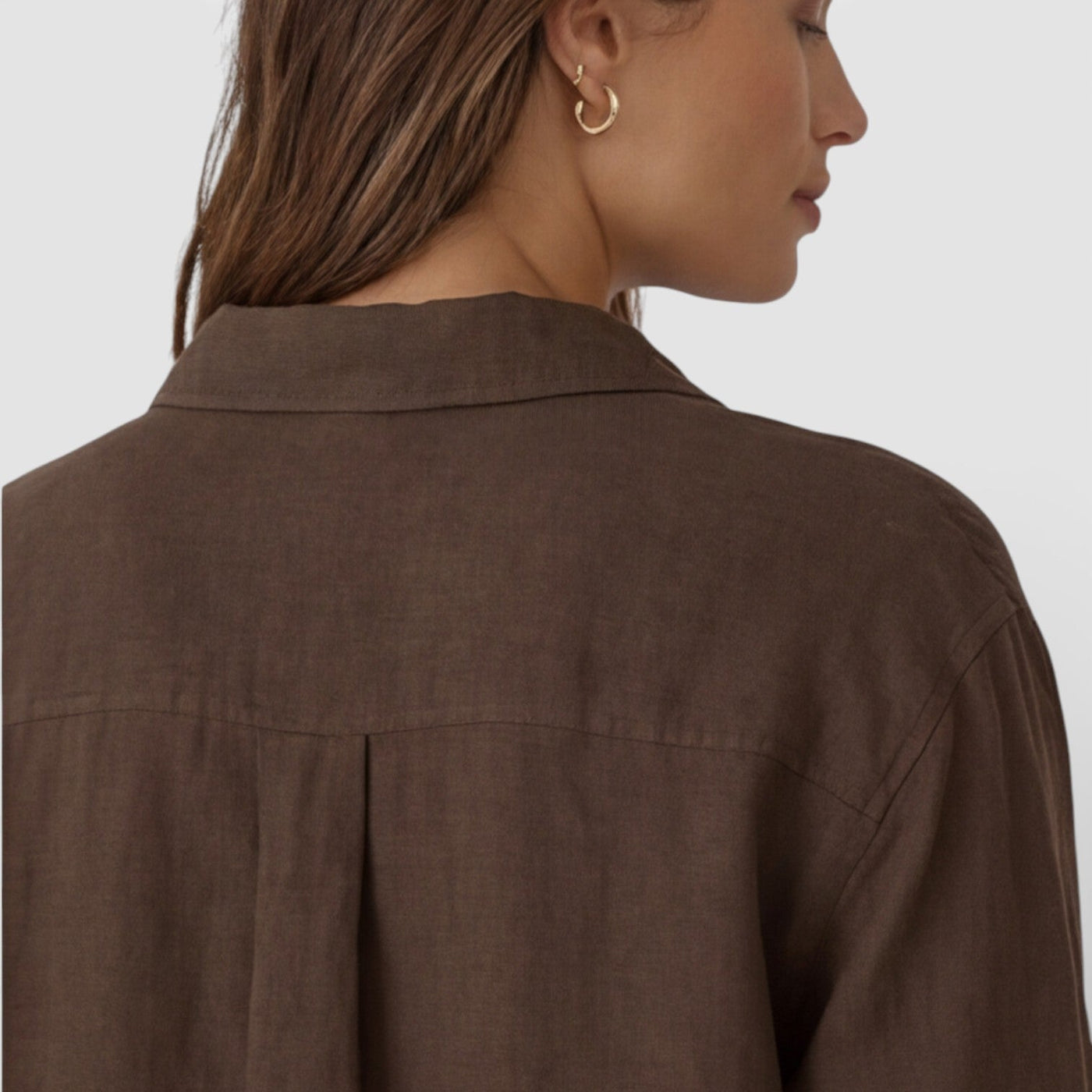 Montarello Women's Relaxed Fit Button-Up Linen-Look Summer Shirt