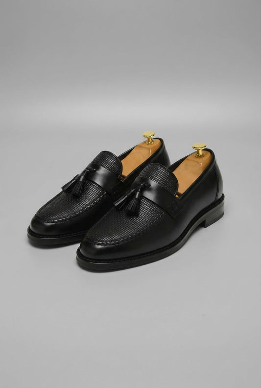 Montarello Men's Woven Tassel Slip-On Loafers