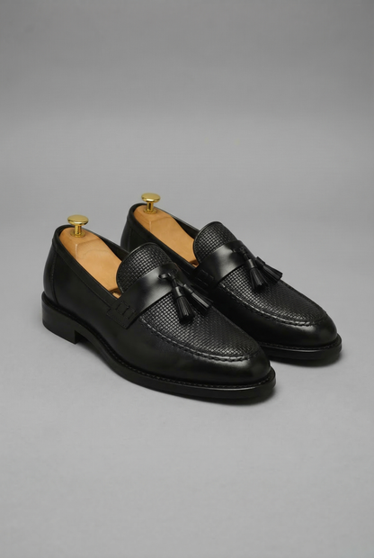 Montarello Men's Woven Tassel Slip-On Loafers