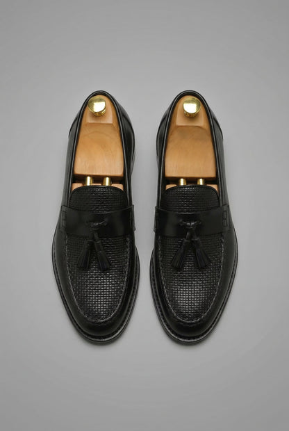 Montarello Men's Woven Tassel Slip-On Loafers