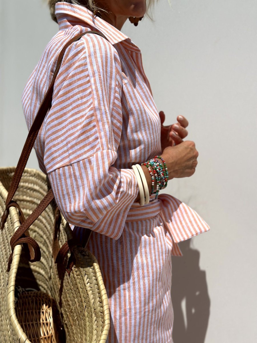 Montarello Striped Women's Button-Down Shirt Dress