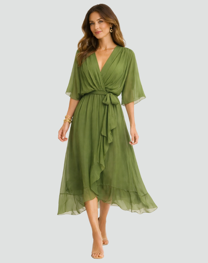 Montarello Women's Wrap Midi Dress
