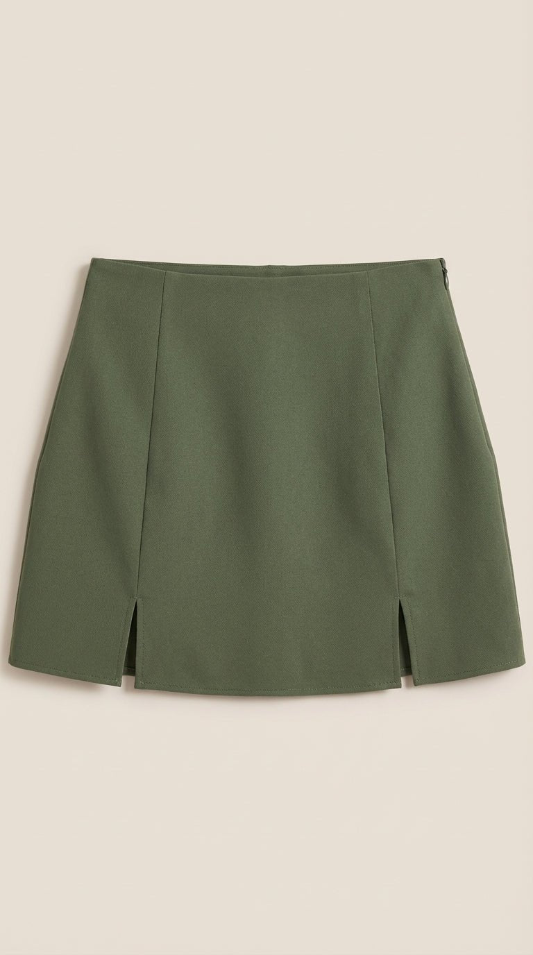 Montarello Women's High-Waisted Side Slit Mini Skirt