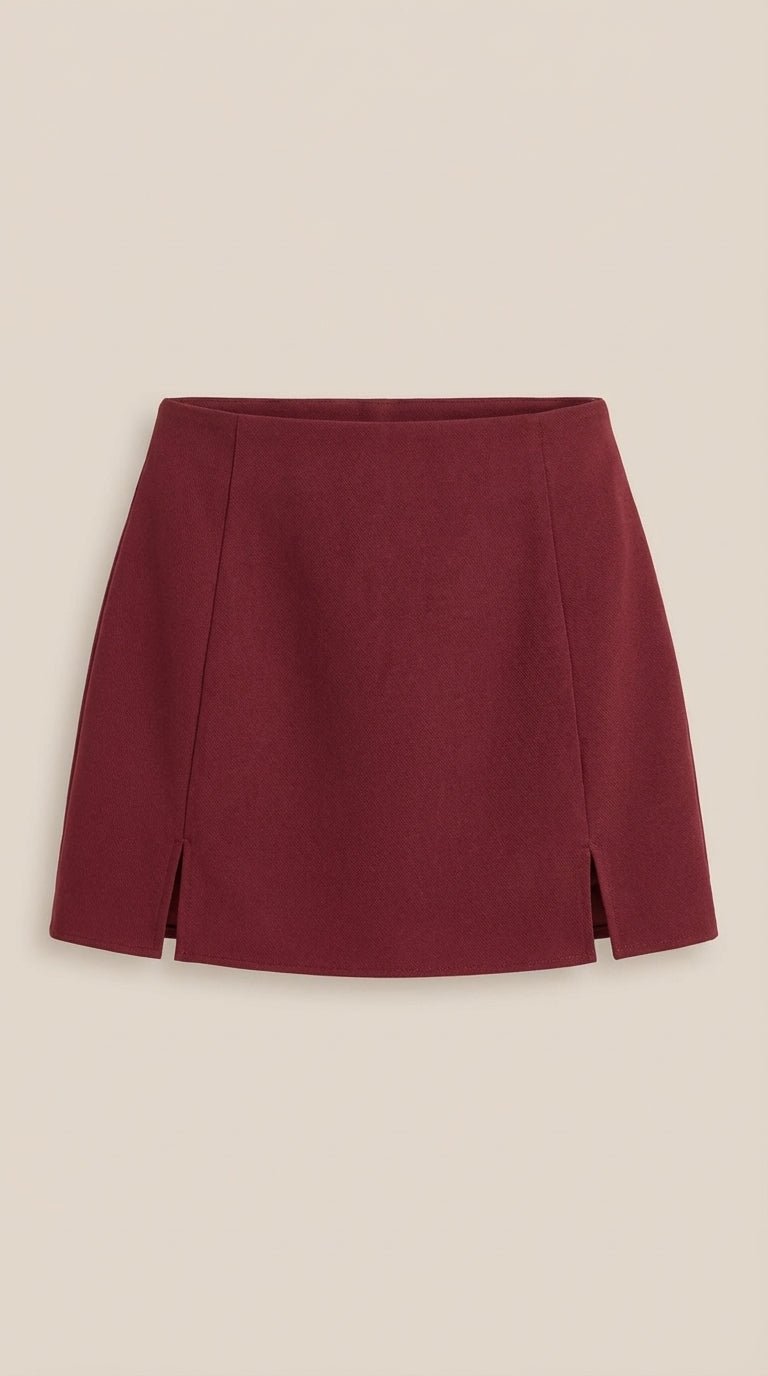 Montarello Women's High-Waisted Side Slit Mini Skirt