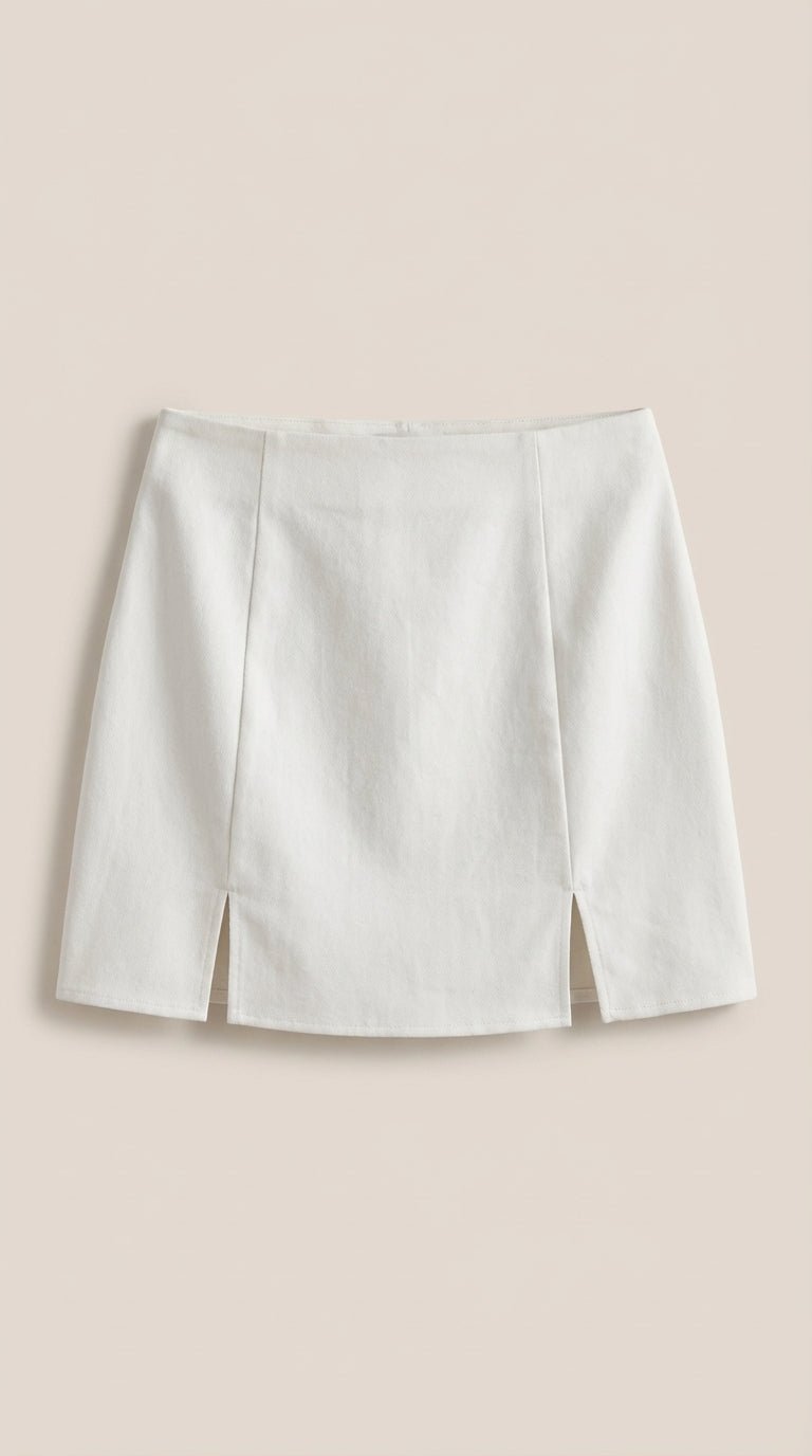 Montarello Women's High-Waisted Side Slit Mini Skirt