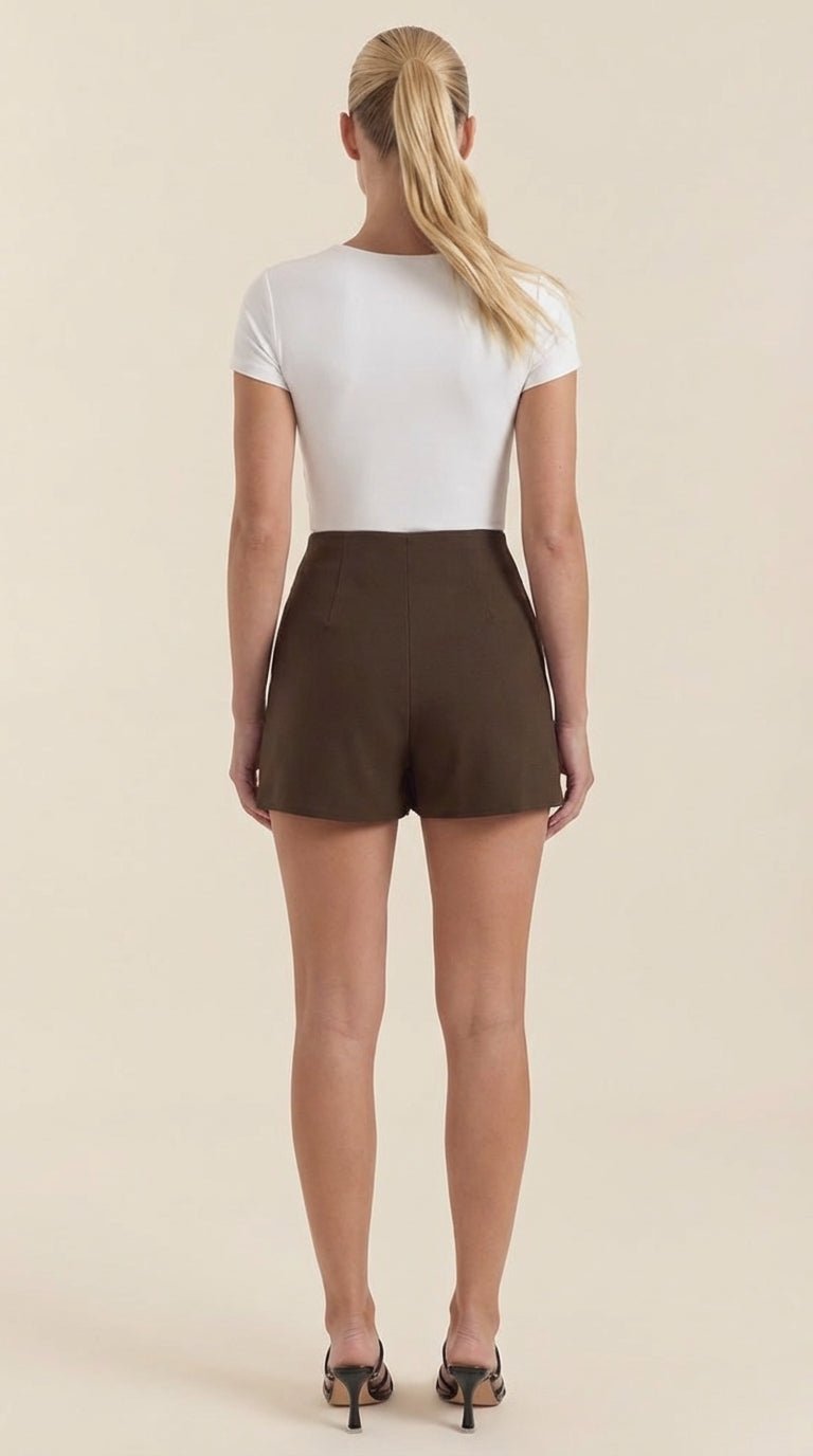 Montarello Women's High-Waisted Side Slit Mini Skirt