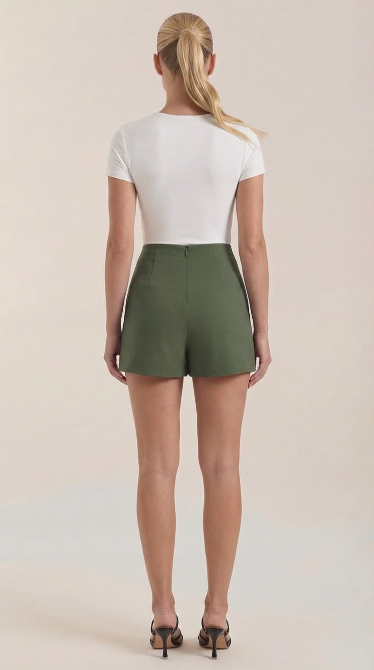 Montarello Women's High-Waisted Side Slit Mini Skirt