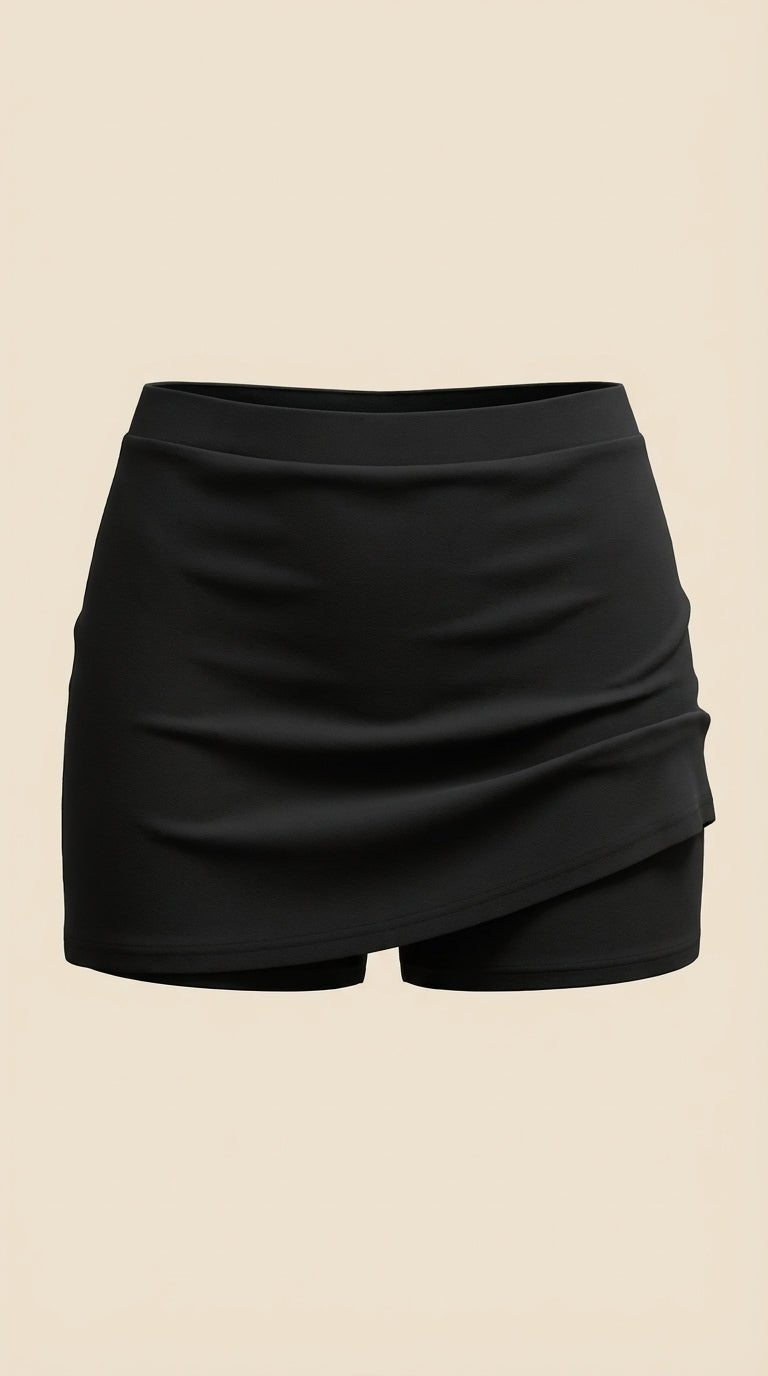 Montarello Women's Asymmetric Wrap High-Waisted Mini Skirt