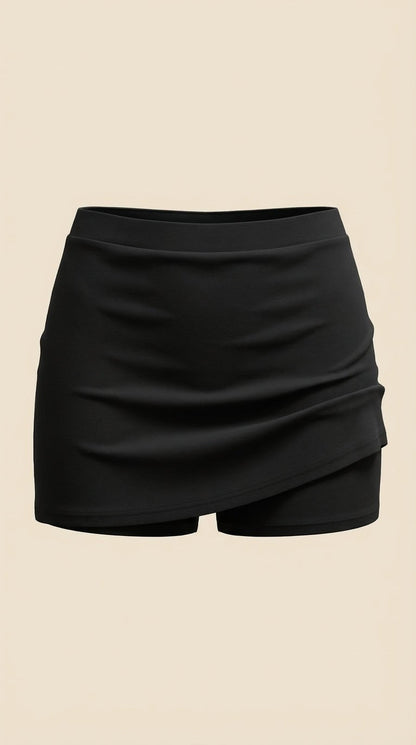 Montarello Women's Asymmetric Wrap Mini Skirt