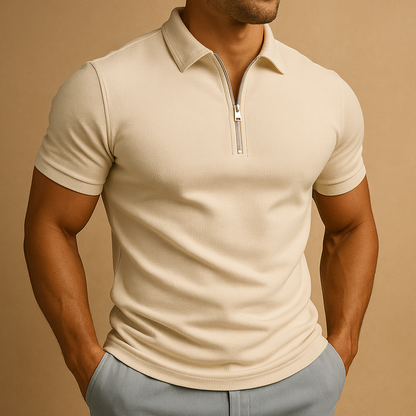 Polo Montarello à col zippé coupe slim pour homme