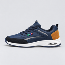 Montarello Men's Trainers Low Top Lace-Up — Blue — side view