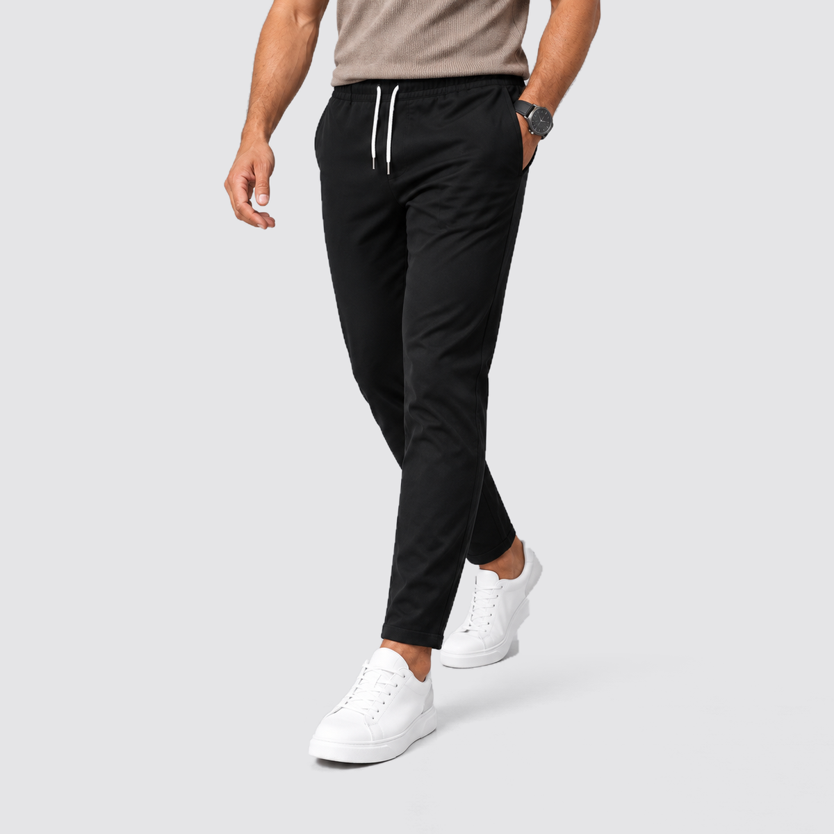 Montarello drawstring trousers - Black - walking