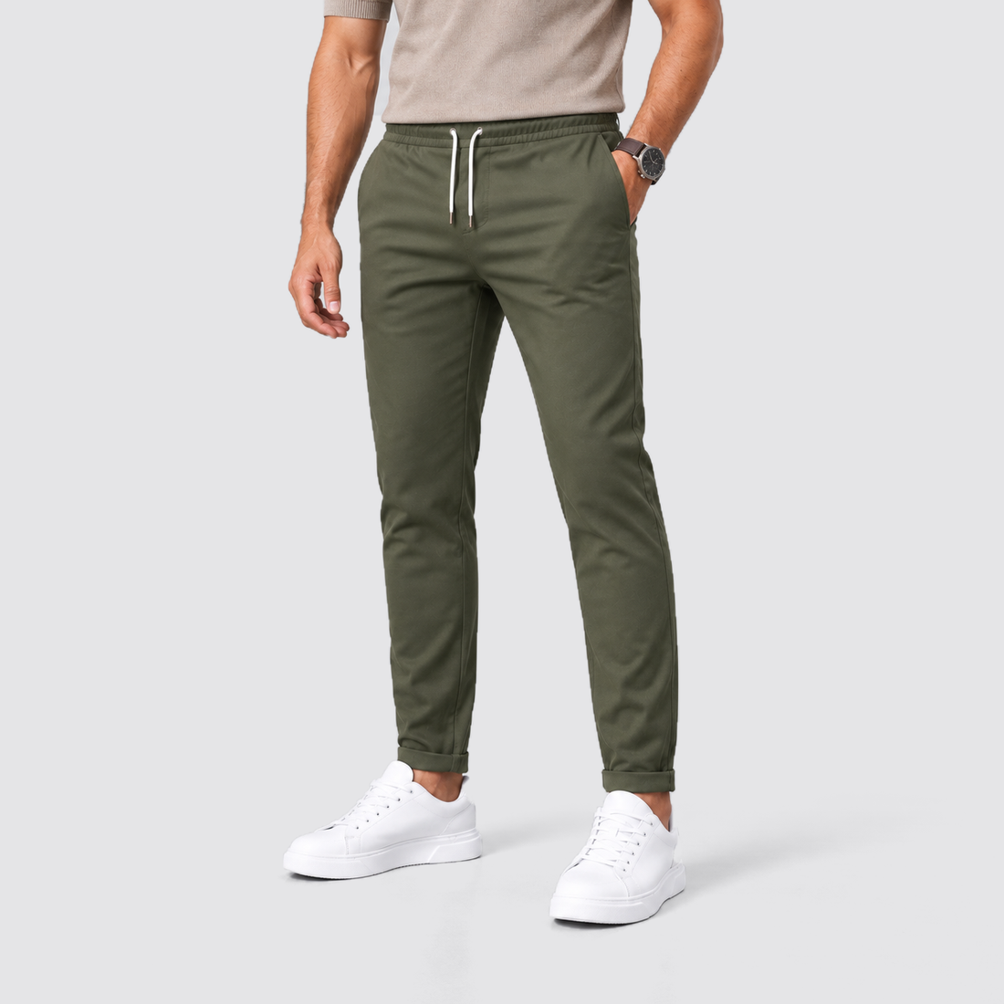 Montarello drawstring trousers - Dark Green - hero