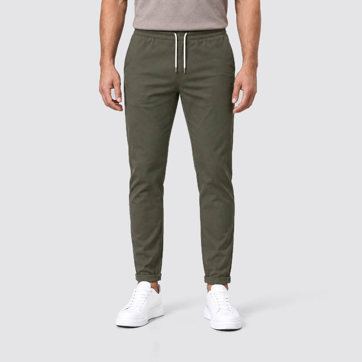 Montarello drawstring trousers - Dark Green - front