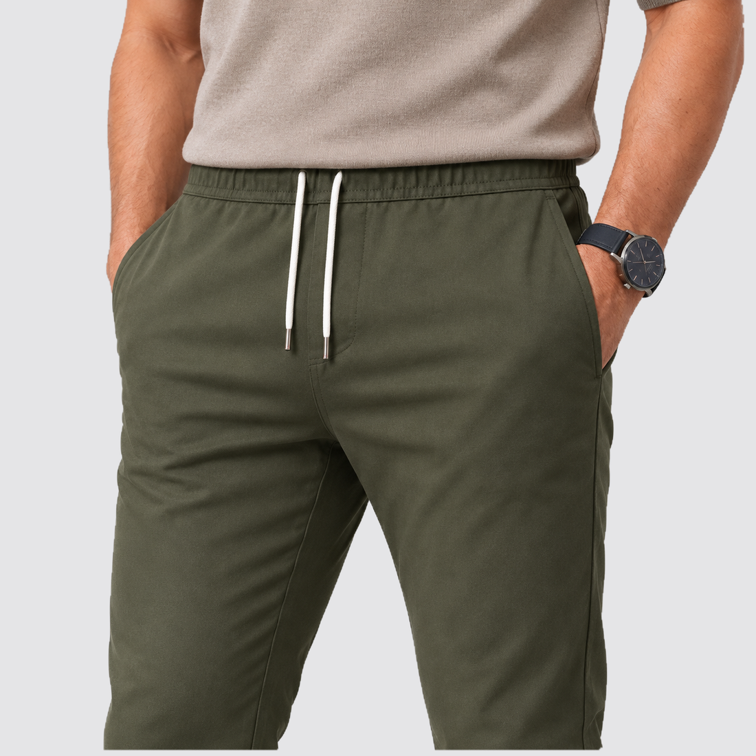 Montarello drawstring trousers - Dark Green - waist