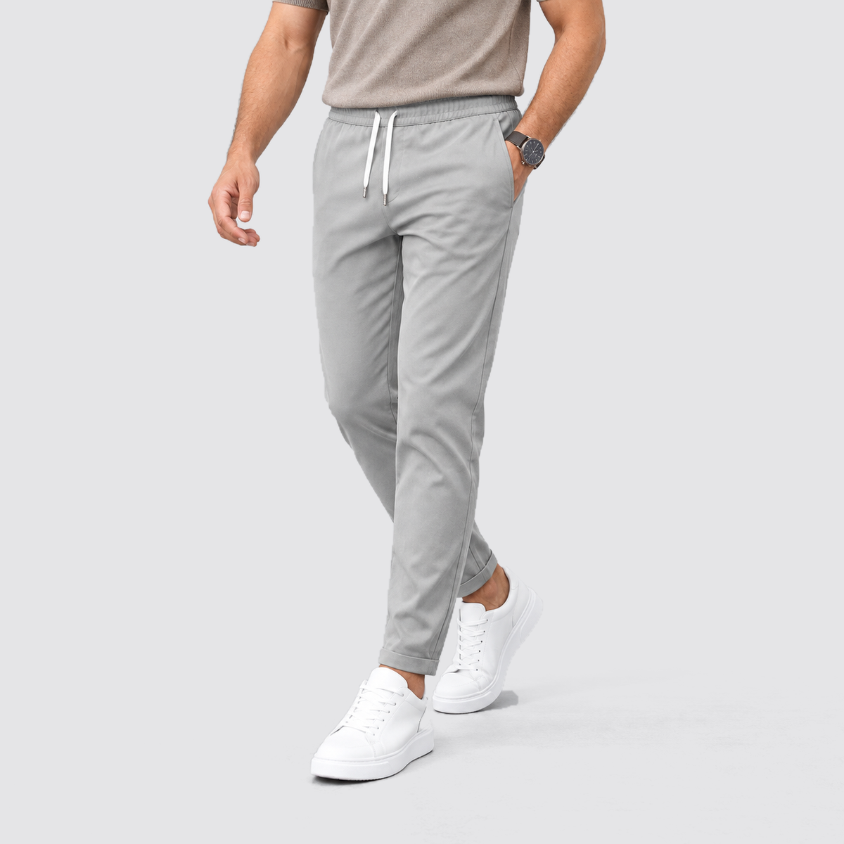 Montarello drawstring trousers - Grey - walking