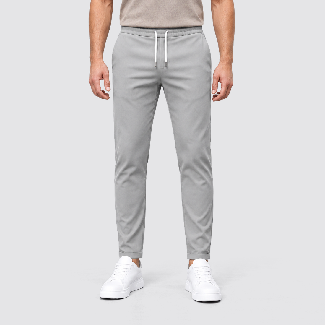 Montarello drawstring trousers - Grey - front