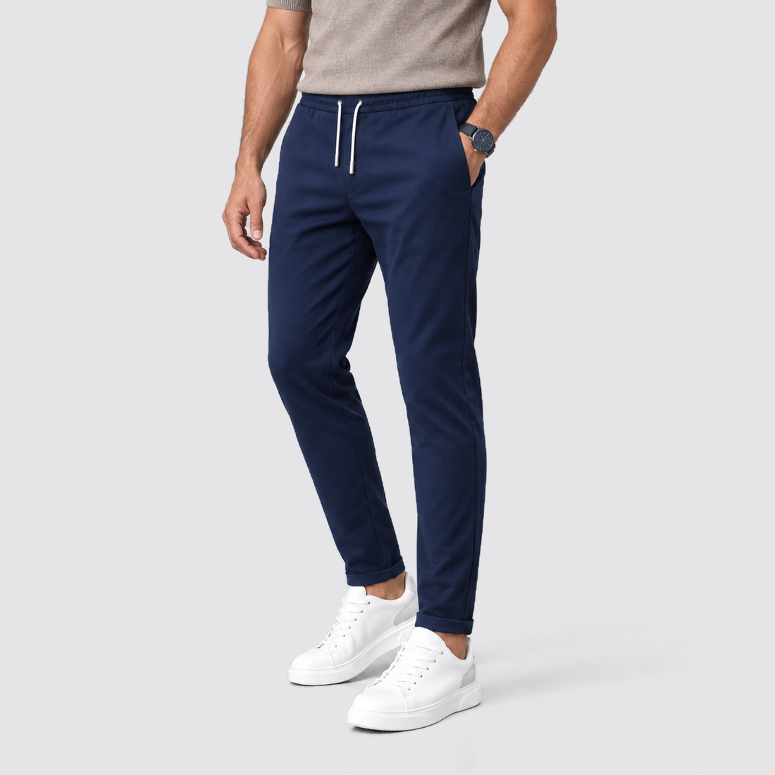 Montarello drawstring trousers - Navy Blue - hero
